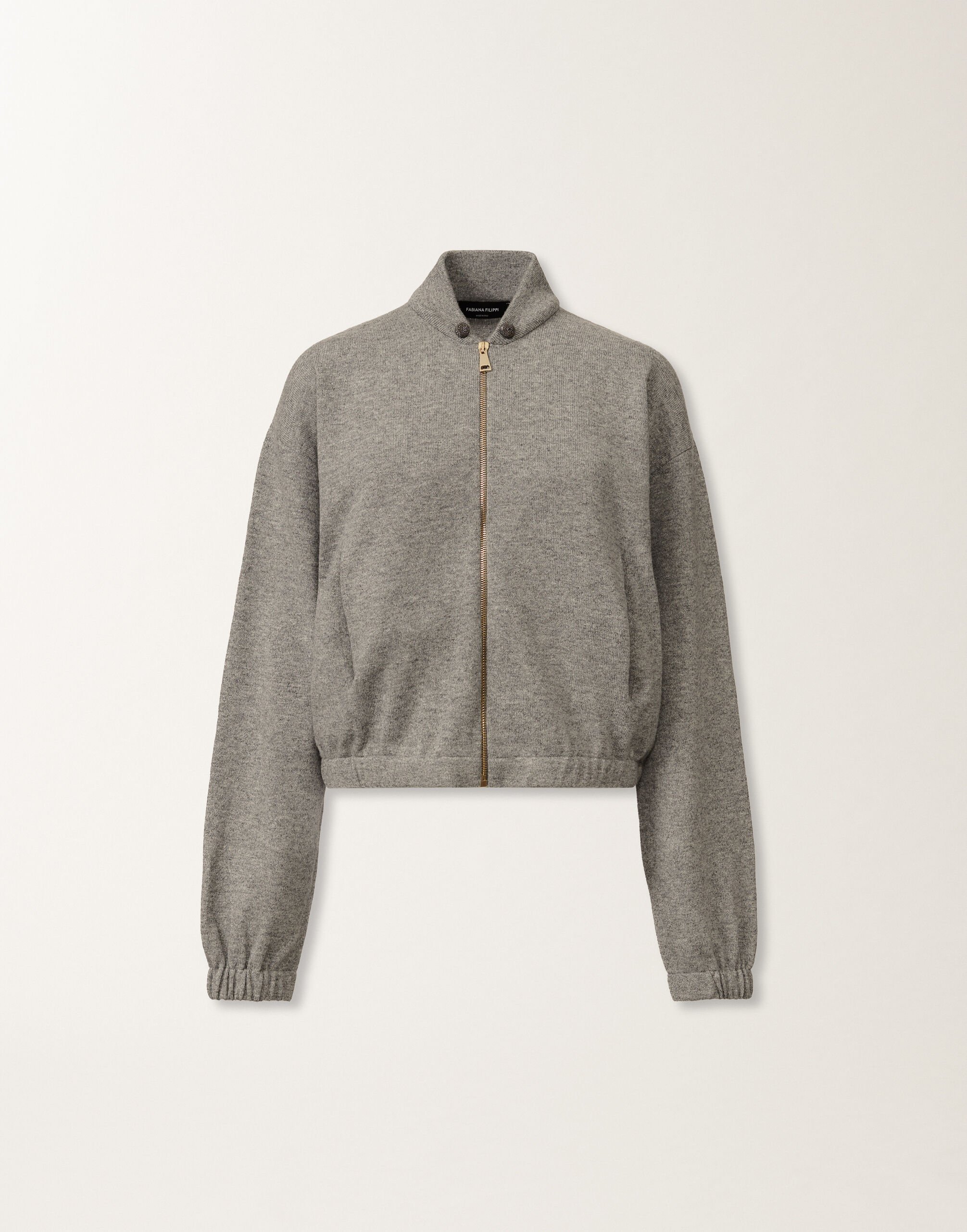 Fabiana Filippi Bomberjacke aus Platinum, felsgrau Grau MAD215F045L5170000
