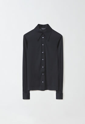 Fabiana Filippi Silk jersey shirt, black WHITE MAD264F031N9000000