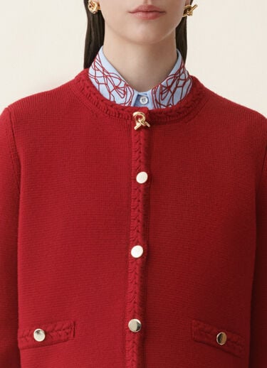 Fabiana Filippi Cardigan aus Merinowolle, rot Rot GCD216F166D4620000