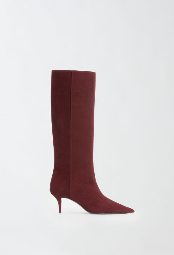 Fabiana Filippi SUEDE POINTED TOE BOOTS RED ASD214A894I9910000