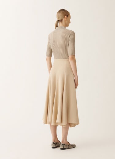 Fabiana Filippi Linen and viscose skirt, sand SAND GND275F840D5440000