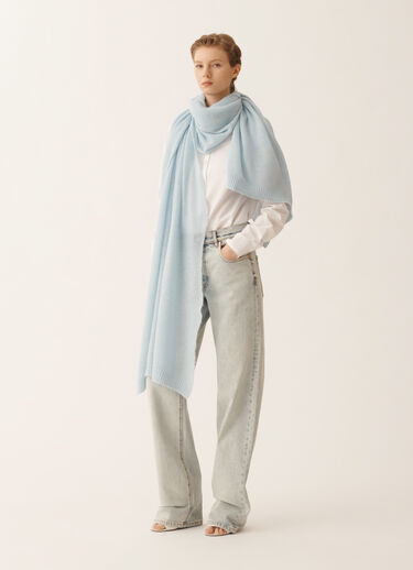 Fabiana Filippi Mohair scarf with micro sequins, aqua Aqua SAD266A878L7950000
