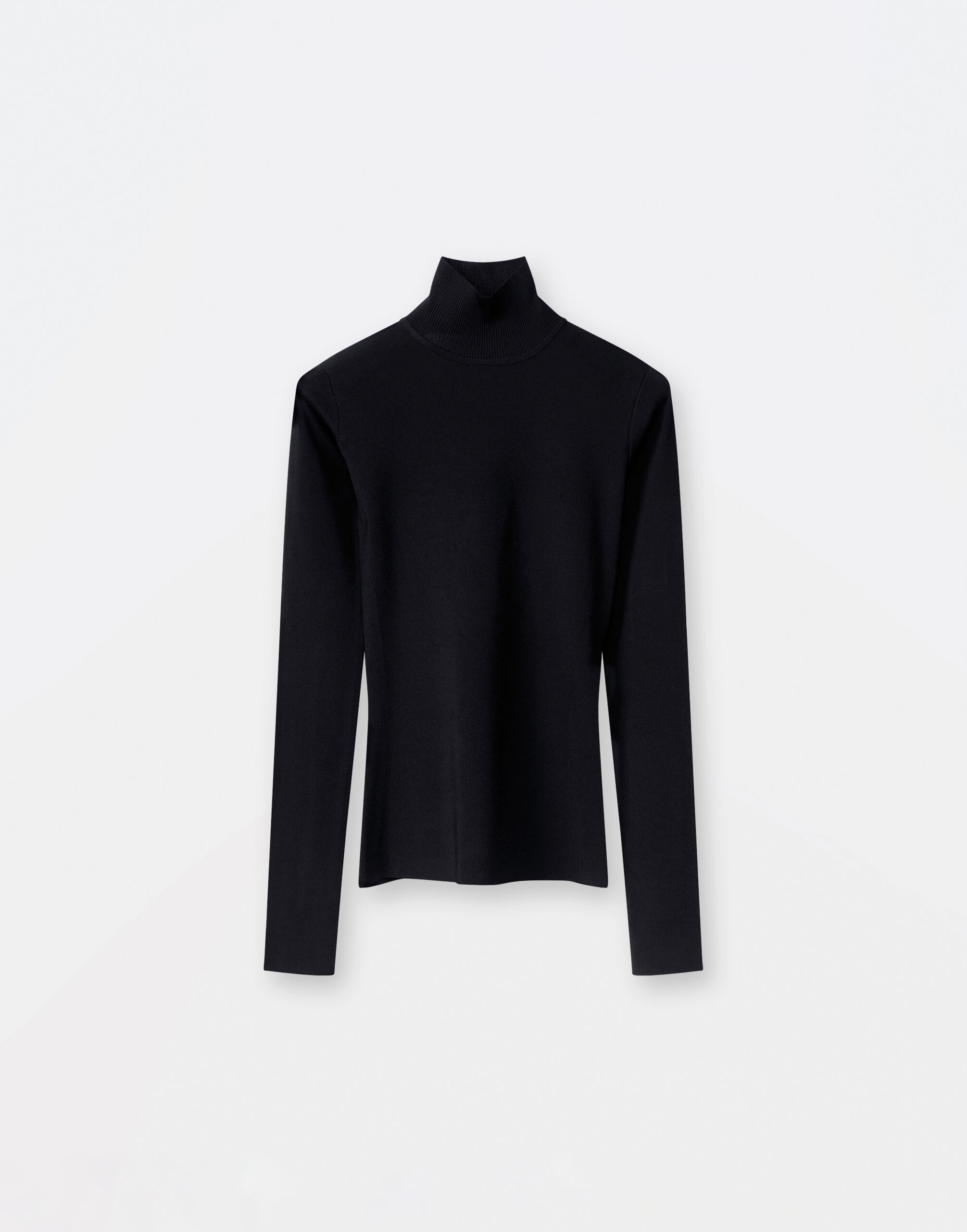 Rollkragenpullover aus Viskose, Schwarz für Damen | Fabiana Filippi®