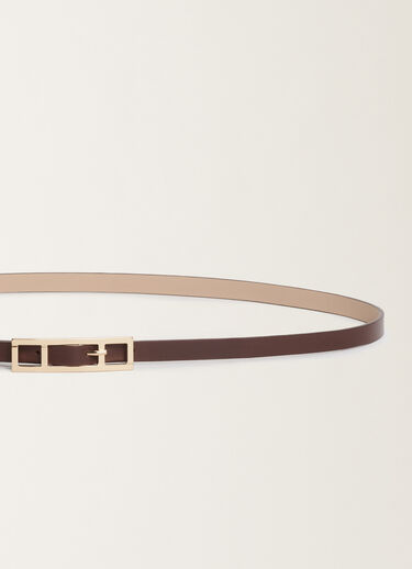 Fabiana Filippi Kalbsledergürtel, Ebenholz Beige AAD215A037L8030000