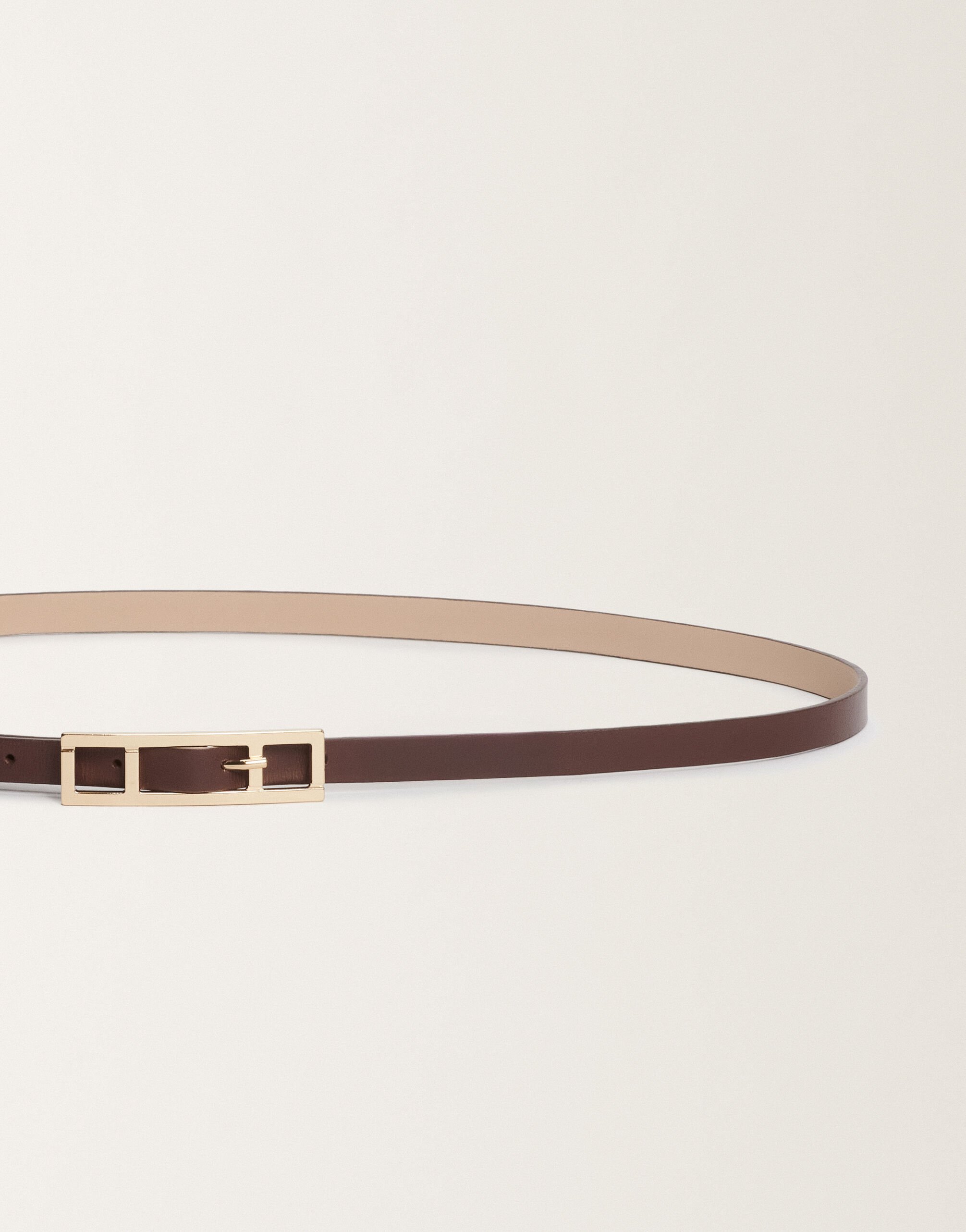Fabiana Filippi Kalbsledergürtel, Ebenholz Beige AAD215A037L8030000