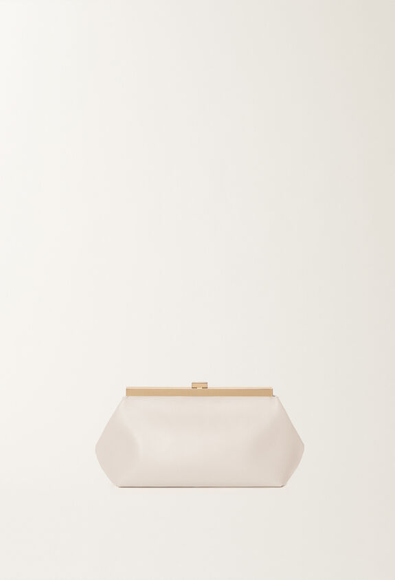 Fabiana Filippi Nappa leather clutch, butter BUTTER BGD265A849L2120000