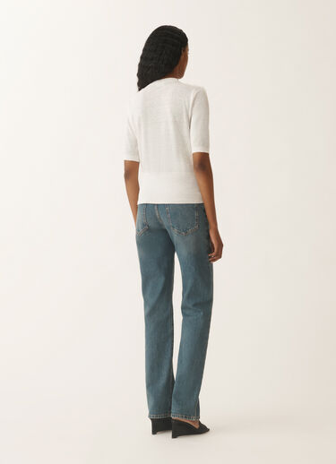 Fabiana Filippi Linen sweater, white WHITE MAD275F539L3480000