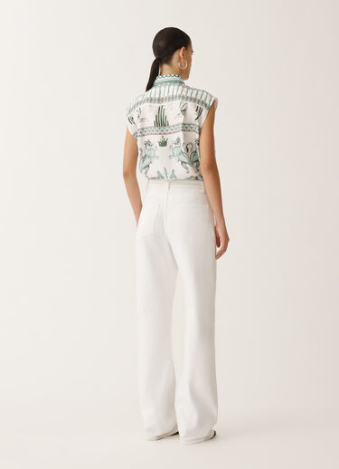 Fabiana Filippi 5-pocket denim trousers, optical white WHITE PAD275F357L3700000