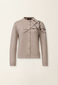 Fabiana Filippi Cardigan in Platinum, moka meringa Moka meringa MAD216F025M2870000