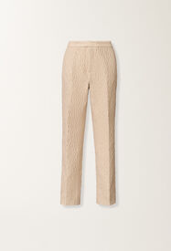 Fabiana Filippi Montefalco trousers in embossed jacquard, cord Beige PAD225F326D9270000