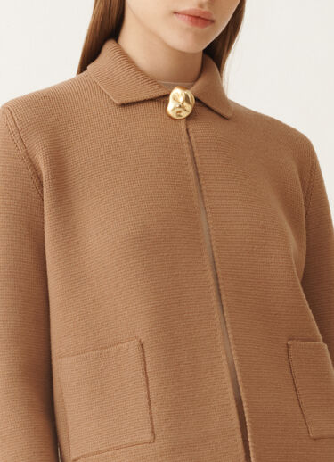 Fabiana Filippi Veste en laine mérinos, osier BRUN GCD215F194D4620000