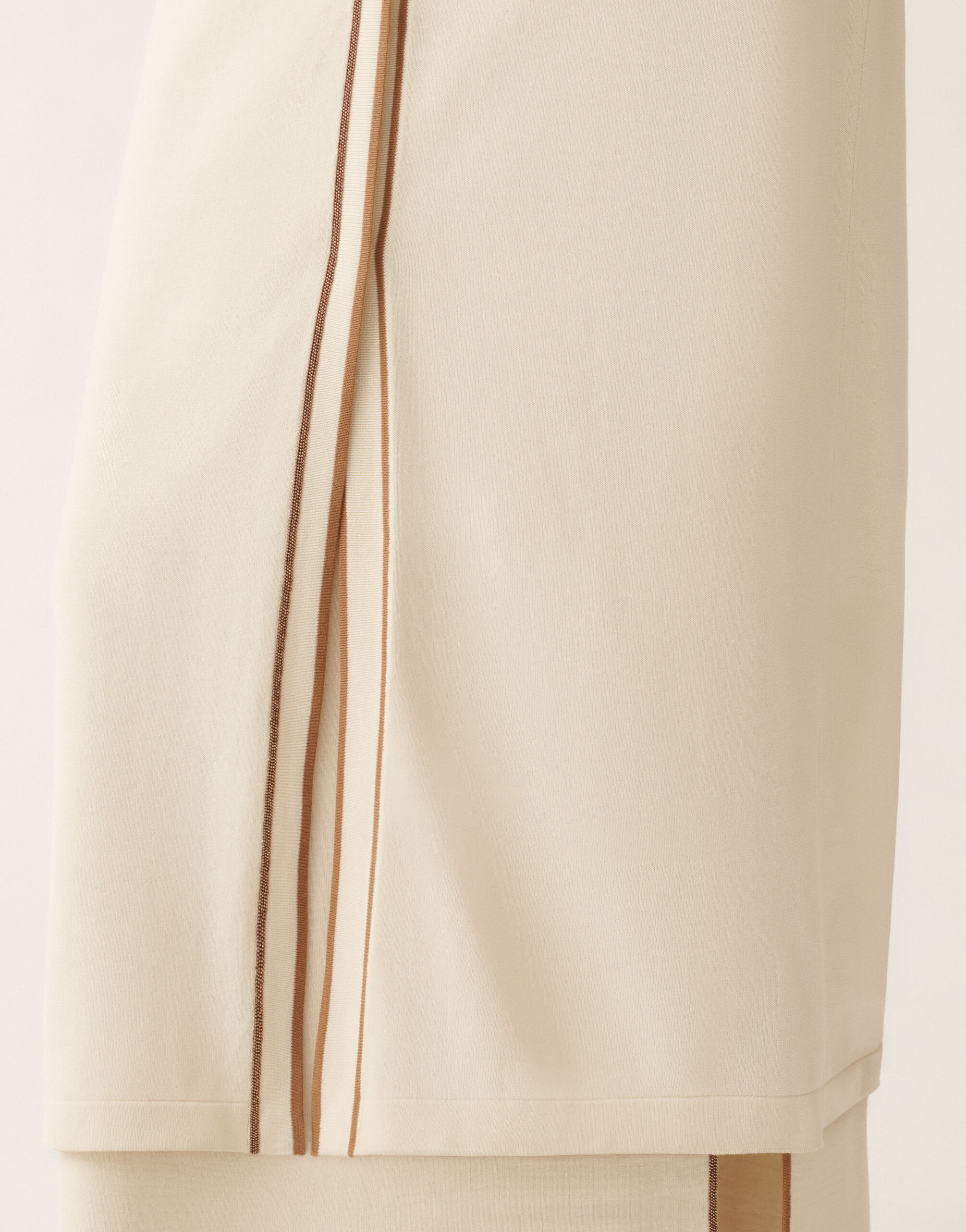 Fabiana Filippi Long cardigan in organic cotton, butter, and wicker BUTTER MAD276F545M1810000