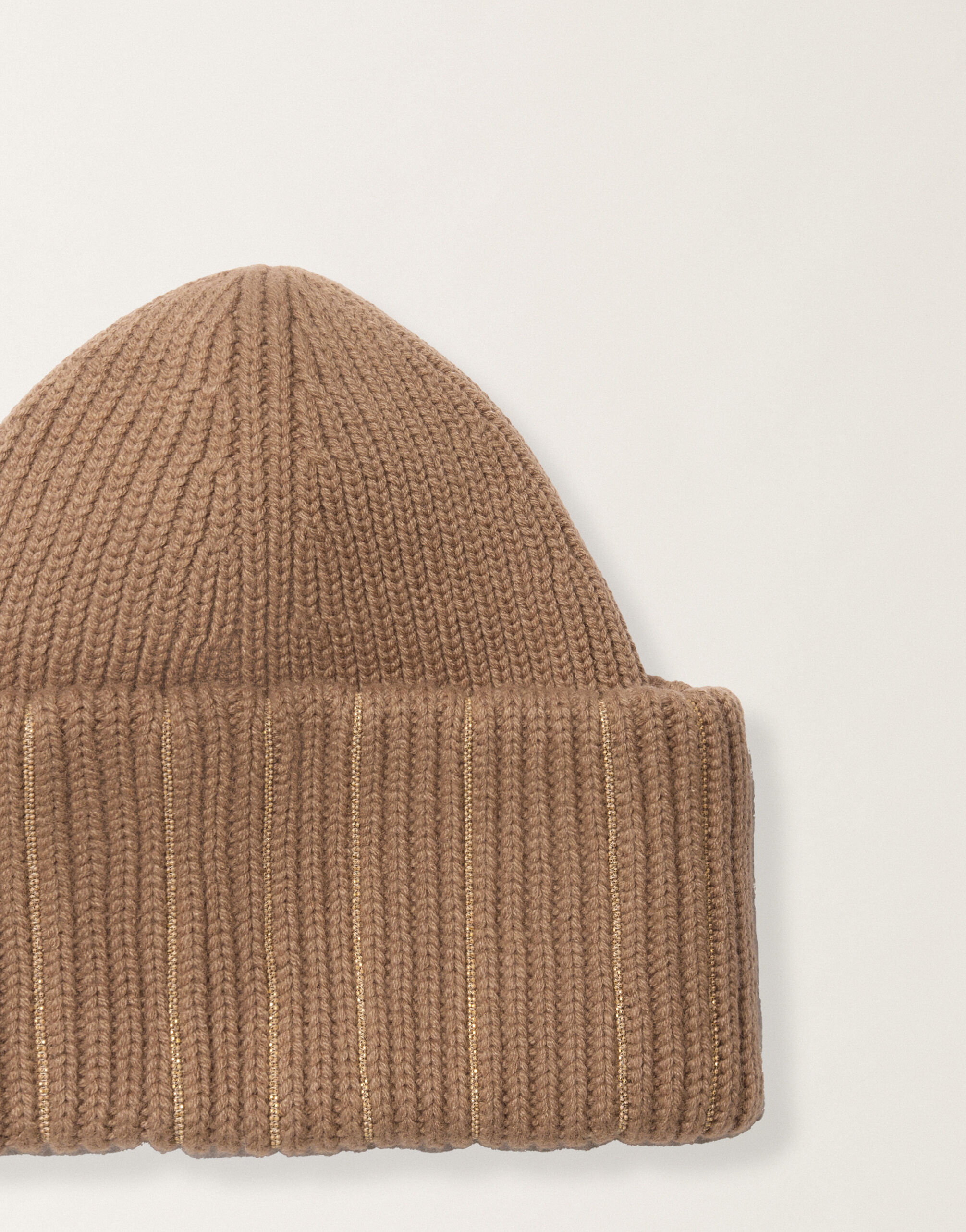 Fabiana Filippi Beanie in Platinum, bark Brown SAD225A910L5170000