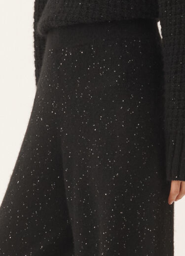 Fabiana Filippi Wool and silk trousers with sequins, black Black PAD215F391D2960000