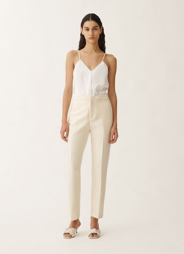 Fabiana Filippi Montefalco cotton and silk mikado trousers, vanilla VANILLA PAD265F326D7870000