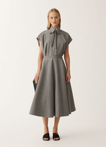 Fabiana Filippi Cool wool shirt, melange rock GREY CAD265F429D6200000