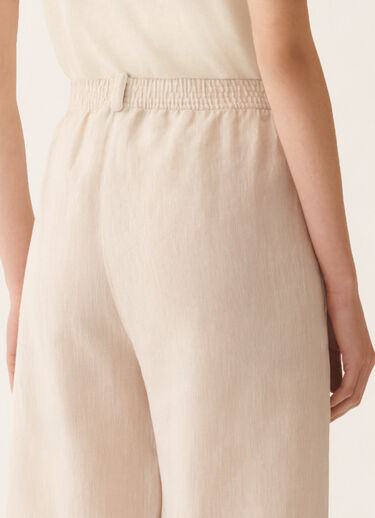 Fabiana Filippi Pantalone Amelia jogging in tela di lino, naturale NATURALE PAD276F291M1310000
