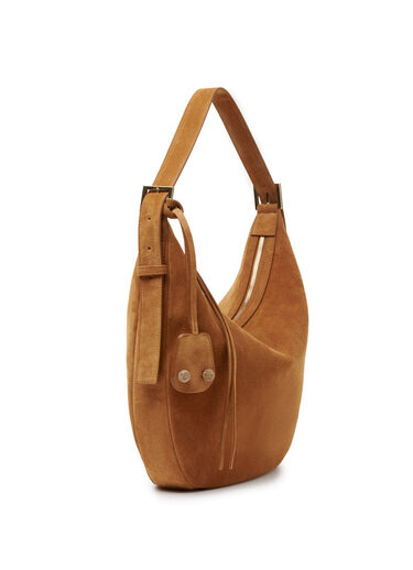 Fabiana Filippi Suede and wicker hobo bag Brown BGD266A803M0050000