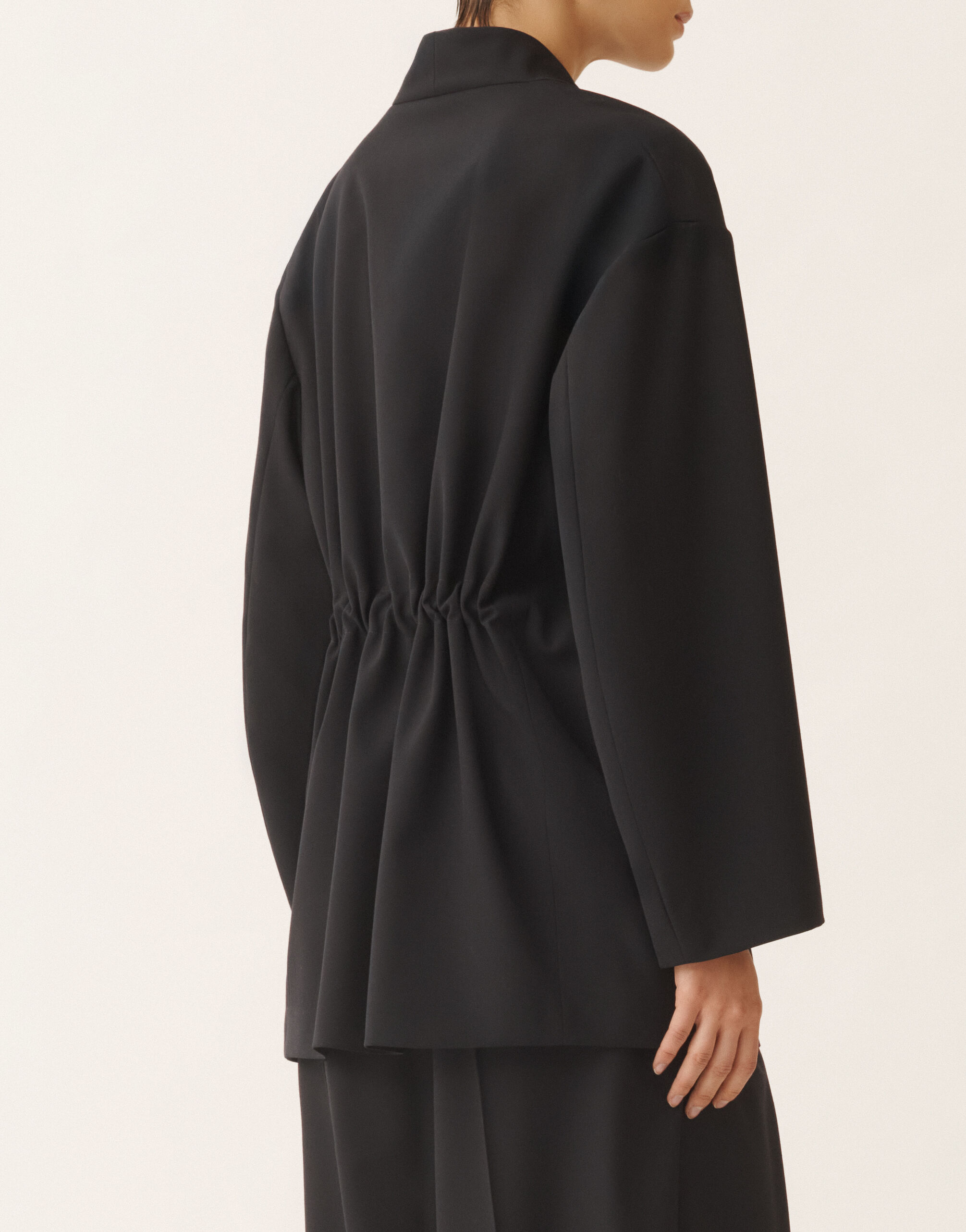 Midnight blue techno-tailored jacket for Women | Fabiana Filippi®