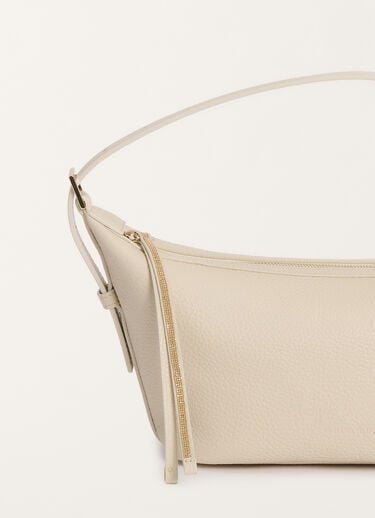 Fabiana Filippi Grained leather mini hobo bag, vanilla VANILLA BGD275A081L4270000