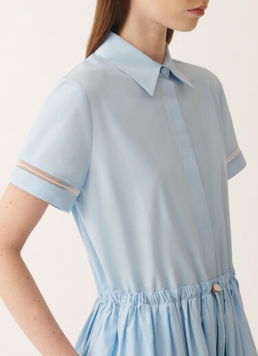 Fabiana Filippi Vestido polo de popelina azul cielo AZUL CIELO ABD276F642L5820000