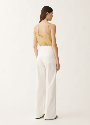 Fabiana Filippi Deruta cotton gabardine trousers, white WHITE PAD265F320L1920000