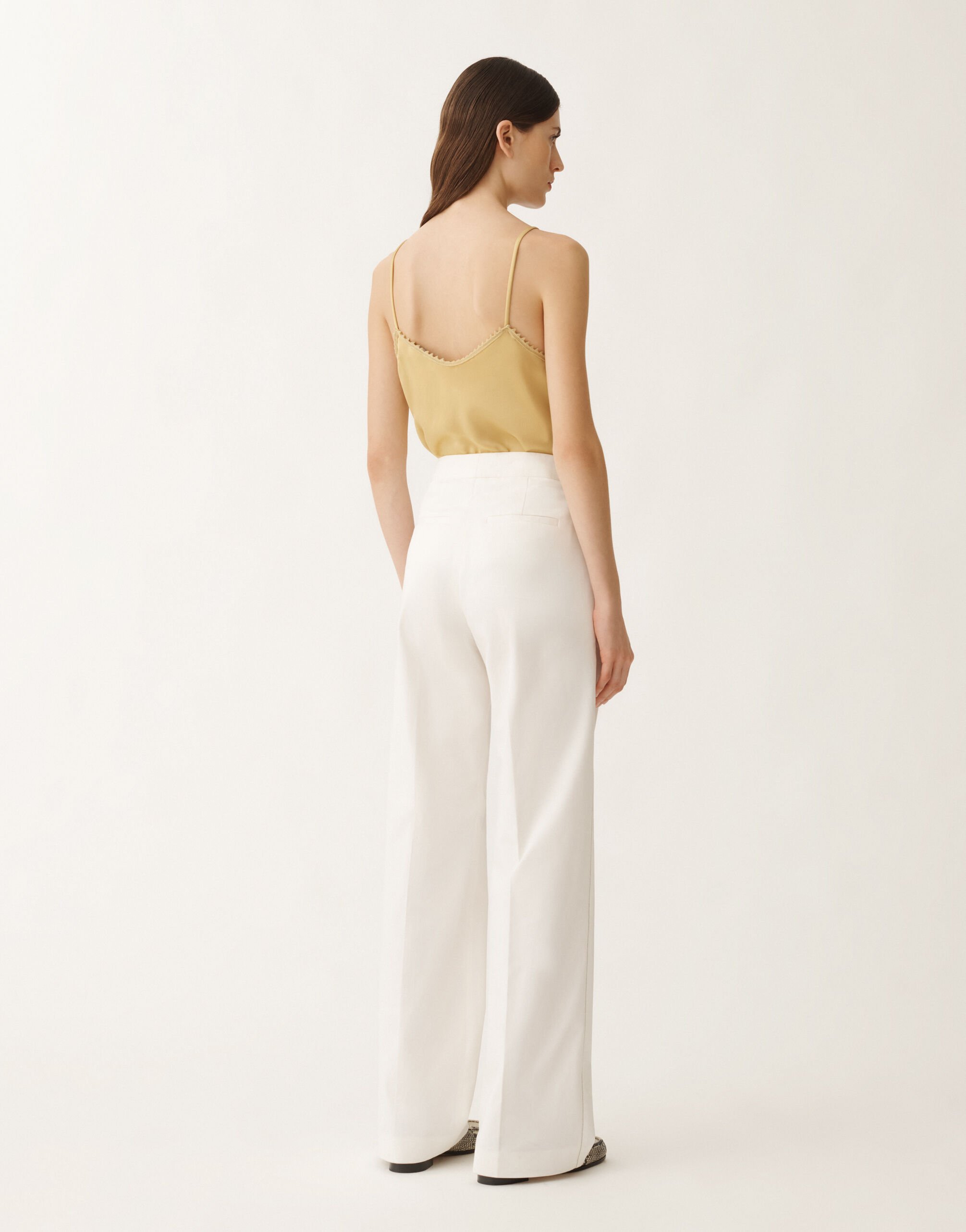 Fabiana Filippi Deruta cotton gabardine trousers, white WHITE PAD265F320L1920000