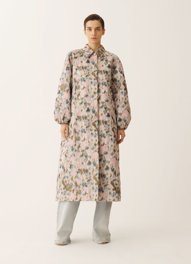 Fabiana Filippi Long trench in technical chiné, chiné CHINÉ CTD276F698D9490000