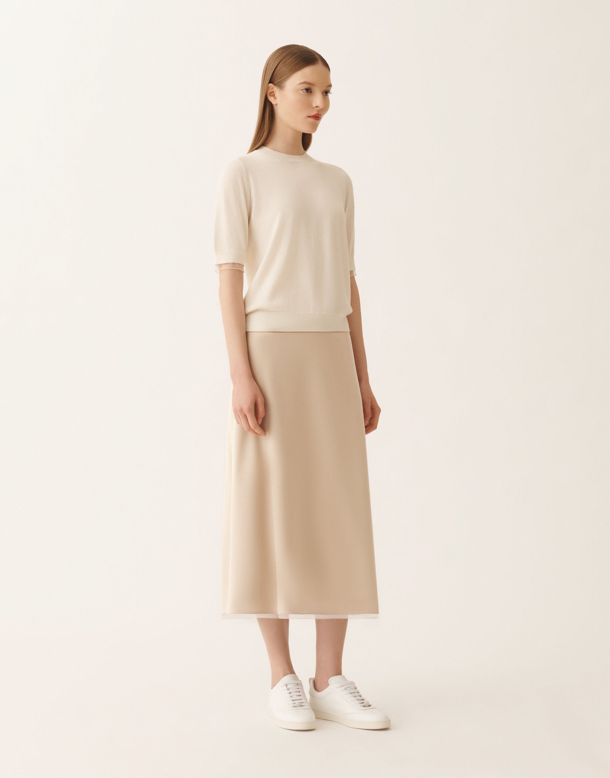 Fabiana Filippi Pullover aus Wolle und Baumwolle, Butterfarbe Butter MAD266F042L9300000