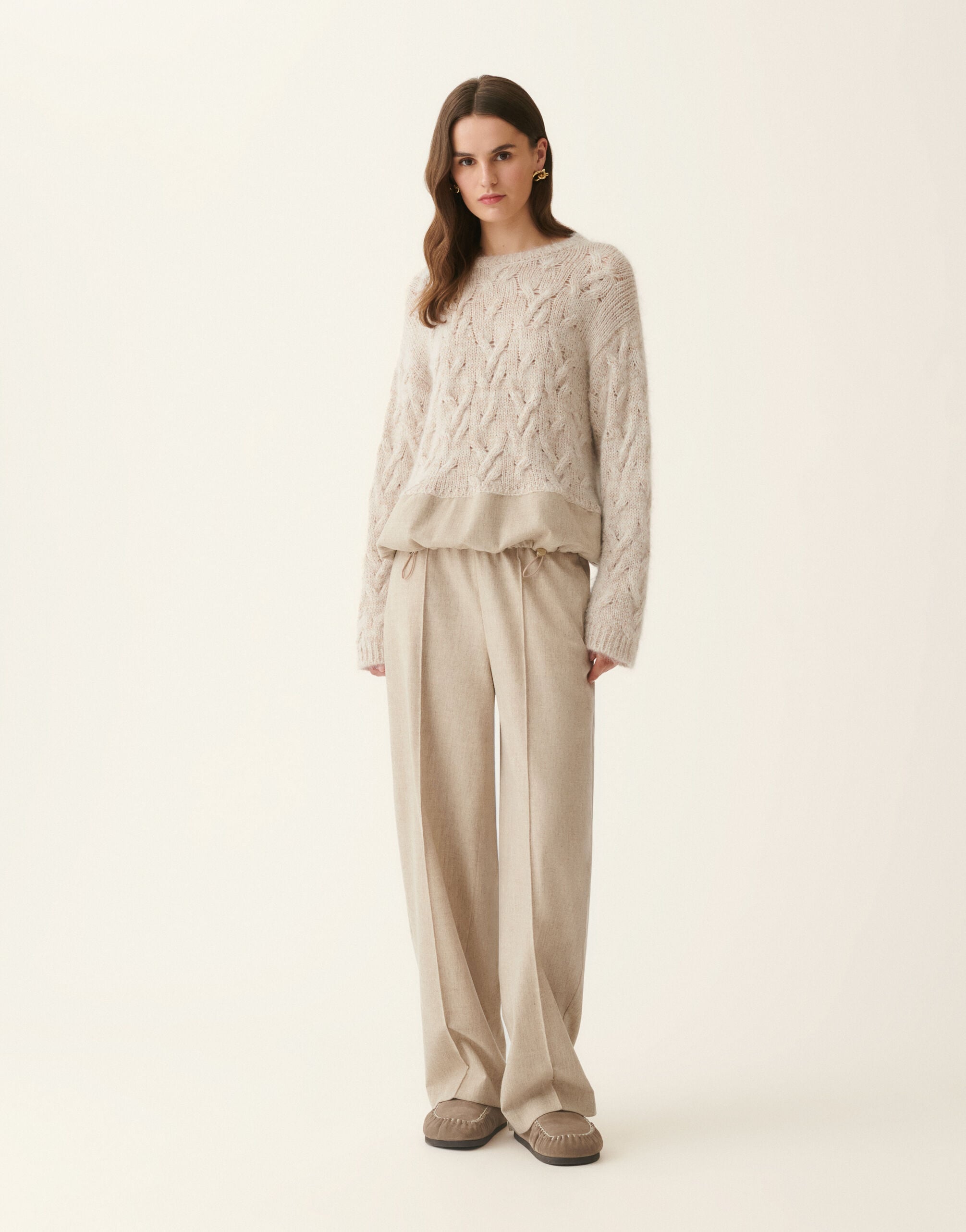 Platinum, mohair and sequin sweater, cachà Fabiana Filippi Platinum, mohair and sequin sweater, cachà Cachà MAD226F080M4370000