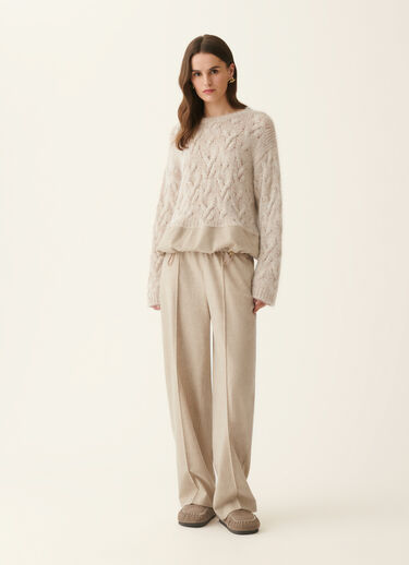Platinum, mohair and sequin sweater, cachà Fabiana Filippi Platinum, mohair and sequin sweater, cachà Cachà MAD226F080M4370000