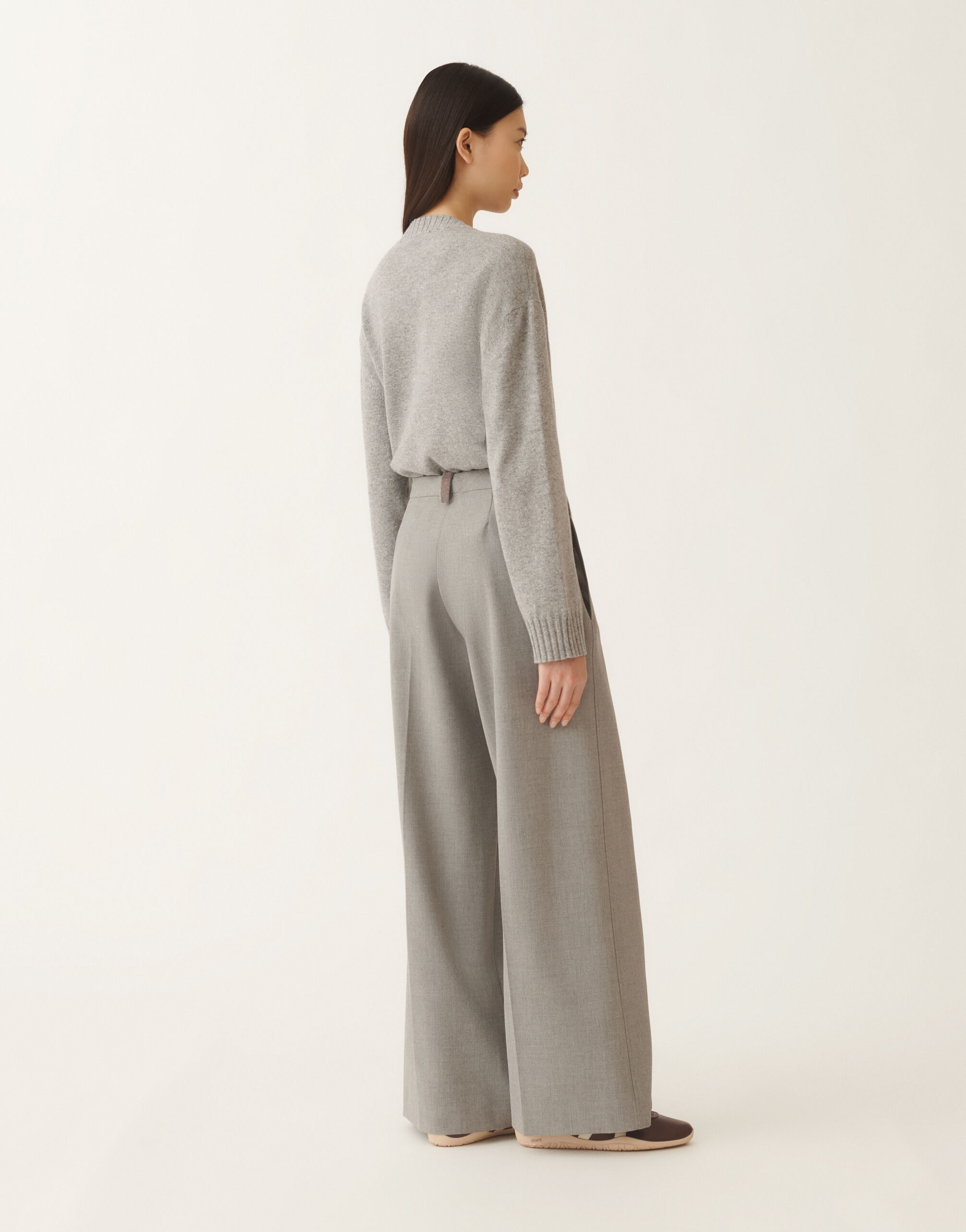 Fabiana Filippi Spoleto techno tailoring trousers, rock grey GREY PAD215F307L5300000