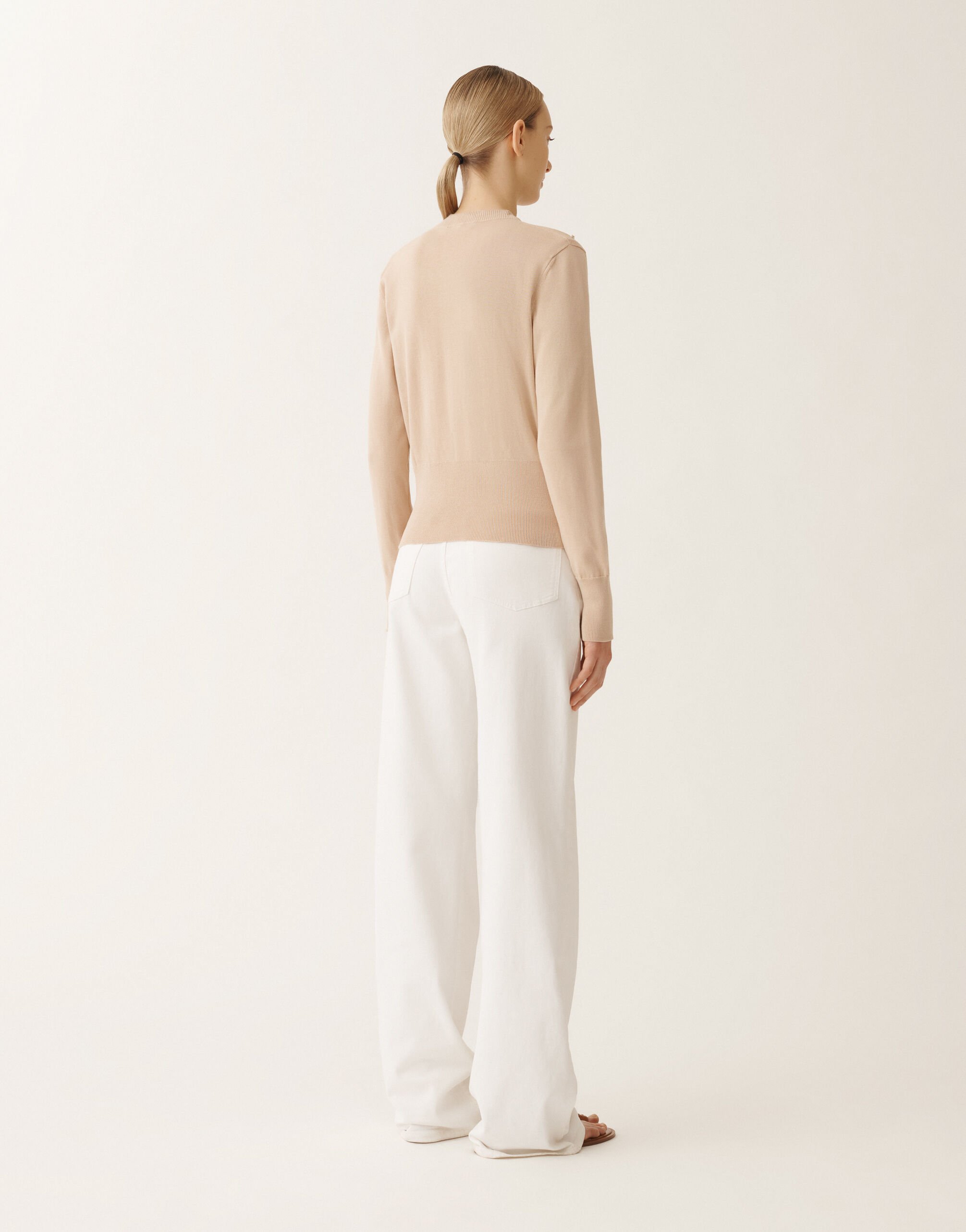 Fabiana Filippi Cotton cardigan, sand SAND MAD275F543L3350000