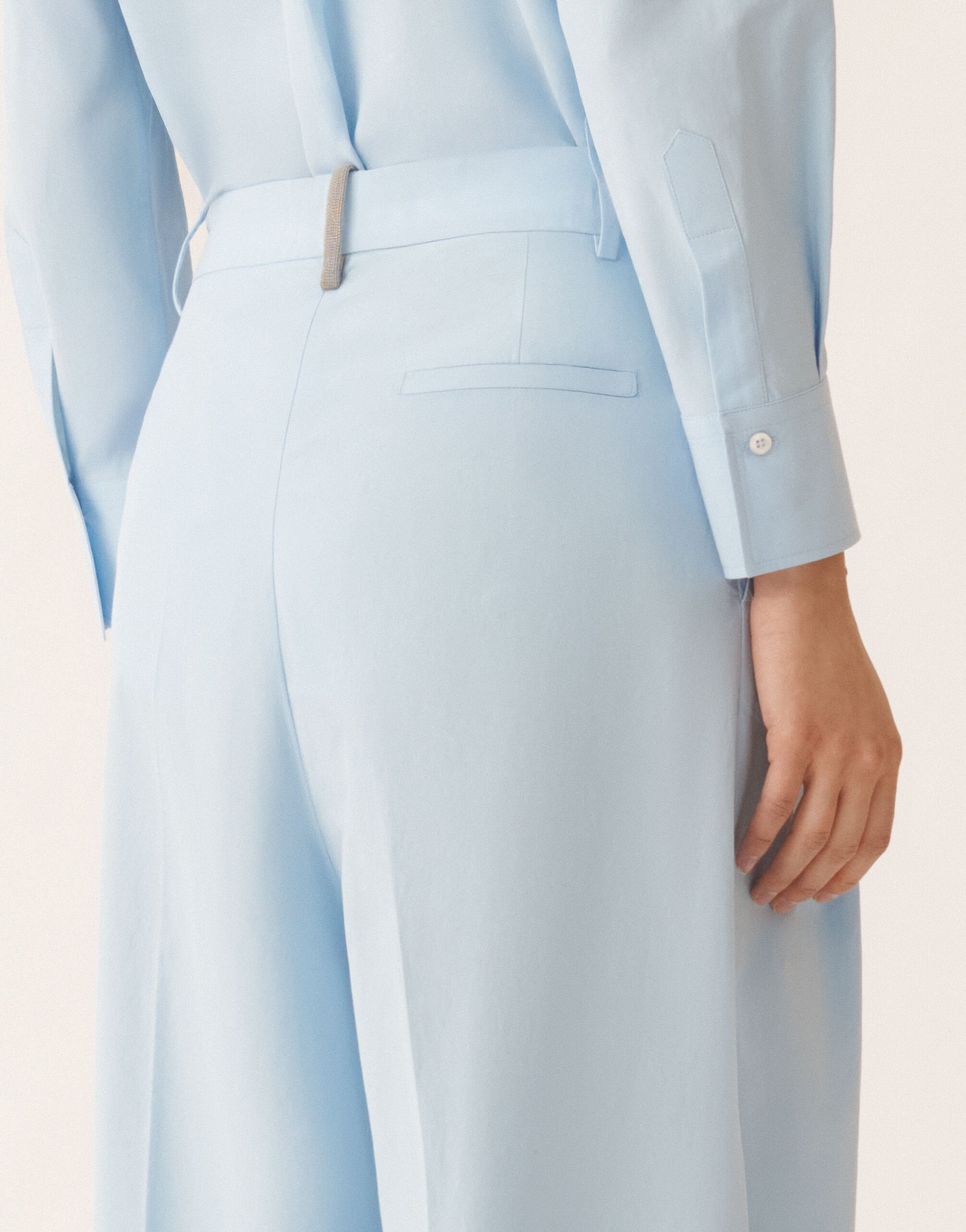 Fabiana Filippi Sky blue poplin pants SKY BLUE PAD276F367M1290000