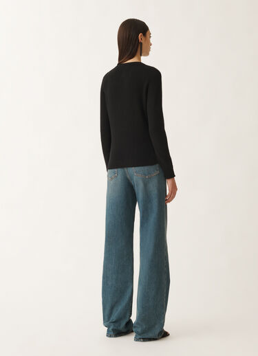 Fabiana Filippi Pullover aus aufgerautem Kaschmir, schwarz SCHWARZ MAD265F031N9000000