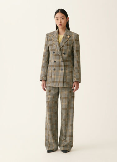 Fabiana Filippi Double-breasted check jersey jacket, gray Gray GCD226F179M4050000