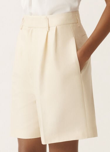 Fabiana Filippi Bermudas aus Baumwolle und Mikado-Seide, vanillegelb VANILLE PAD275F770D7870000