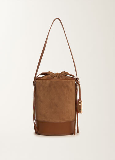 Fabiana Filippi Bucket bag in suede, wicker Brown BGD215A071L8060000