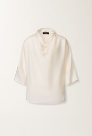 Fabiana Filippi Top in enver satin, butter White TPD225F843L7030000