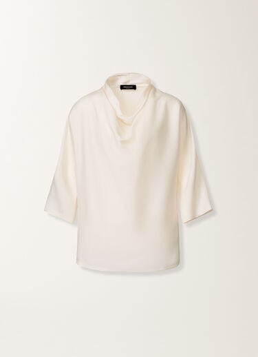 Fabiana Filippi Top in enver satin, butter White TPD225F843L7030000