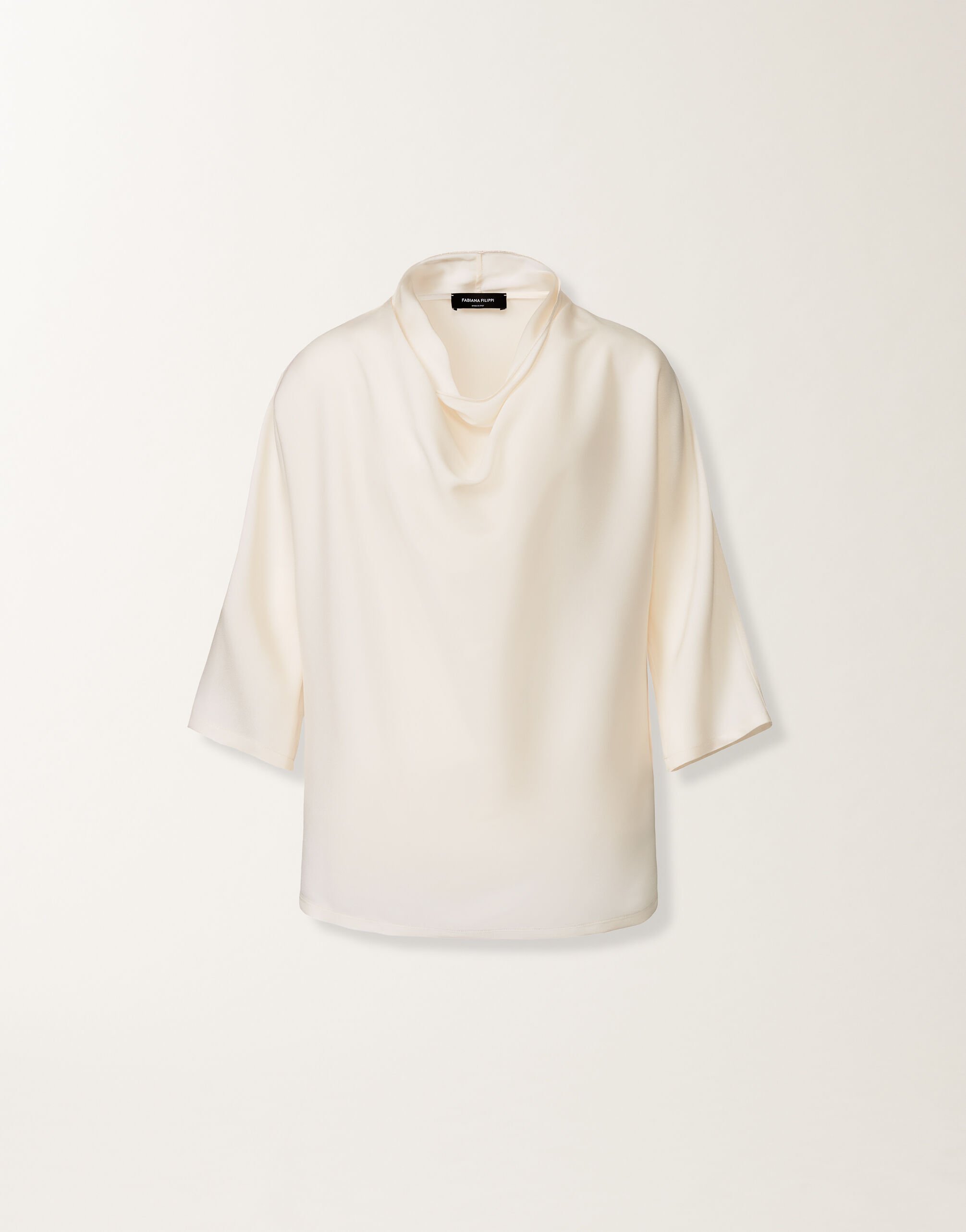 Fabiana Filippi Top in enver satin, butter White TPD225F843L7030000