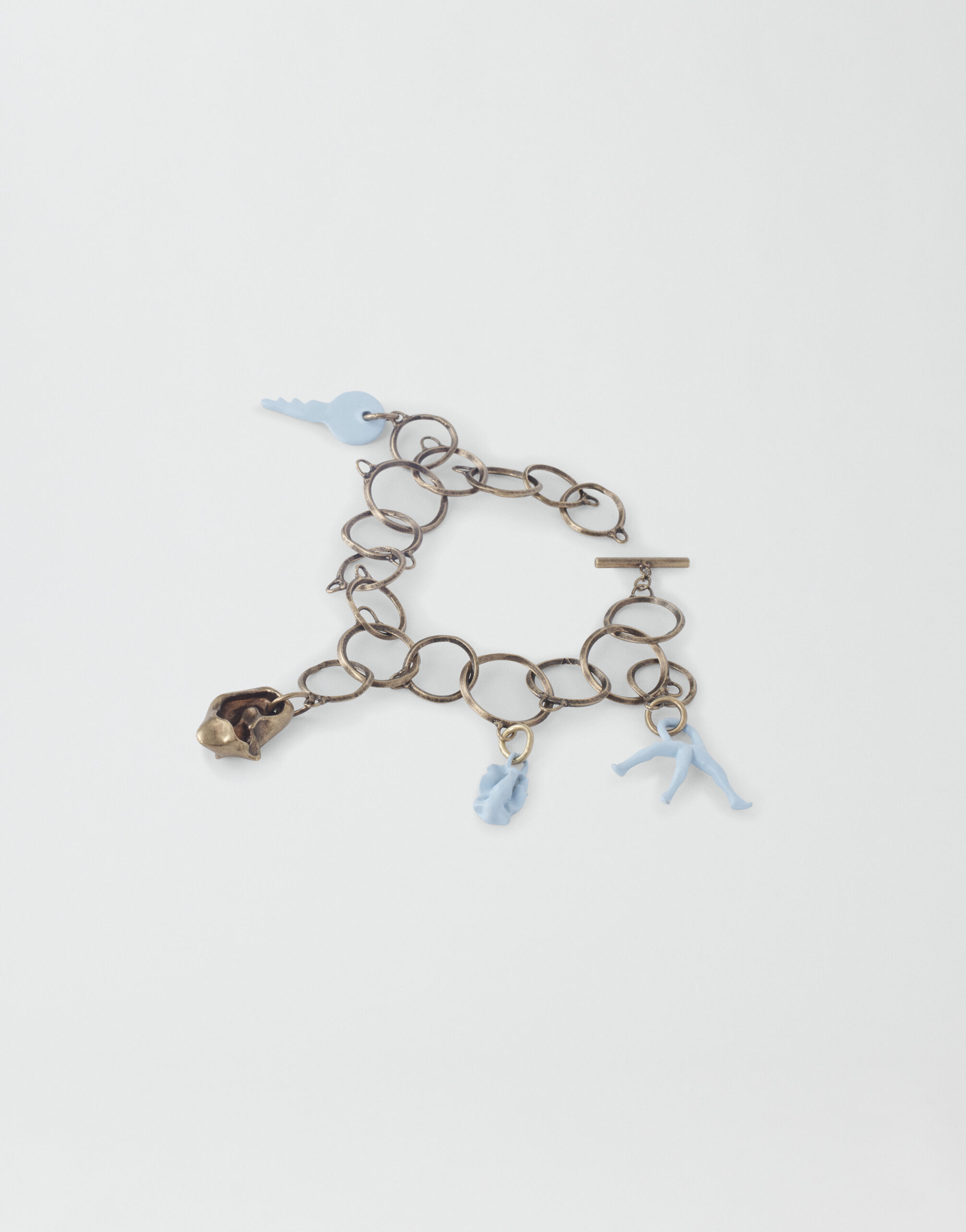 Fabiana Filippi Kettenarmband mit Anhängern aus Öko-Messing GOLD BXD274A967H1590000
