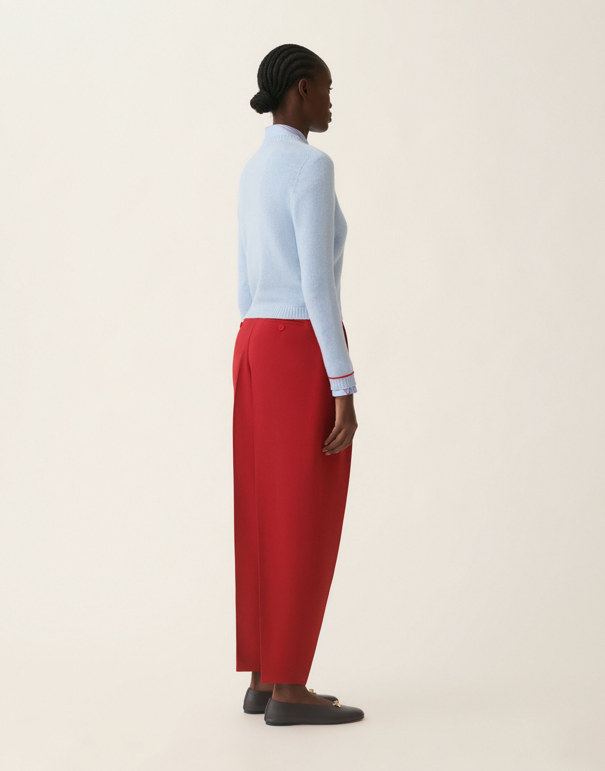 Brushed Platinum cardigan, light blue and red Fabiana Filippi Brushed Platinum cardigan, light blue and red Light blue and red MAD216F039M2700000