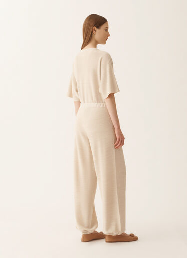 Fabiana Filippi Jogger pants in wool, cotton, and lurex, cream Butter PAD266F328L7660000
