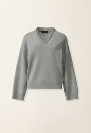 Fabiana Filippi Maglia in Platinum, roccia ROCCIA MAD226F420M2810000