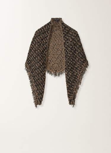 Fabiana Filippi Tweed and sequin foulard, mud and black Brown SAD225A949L6290000