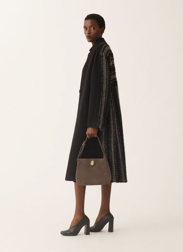 Fabiana Filippi Mantel aus weicher, doppellagiger Wolle und Kaschmir, schwarz Schwarz CTD225F744L7010000