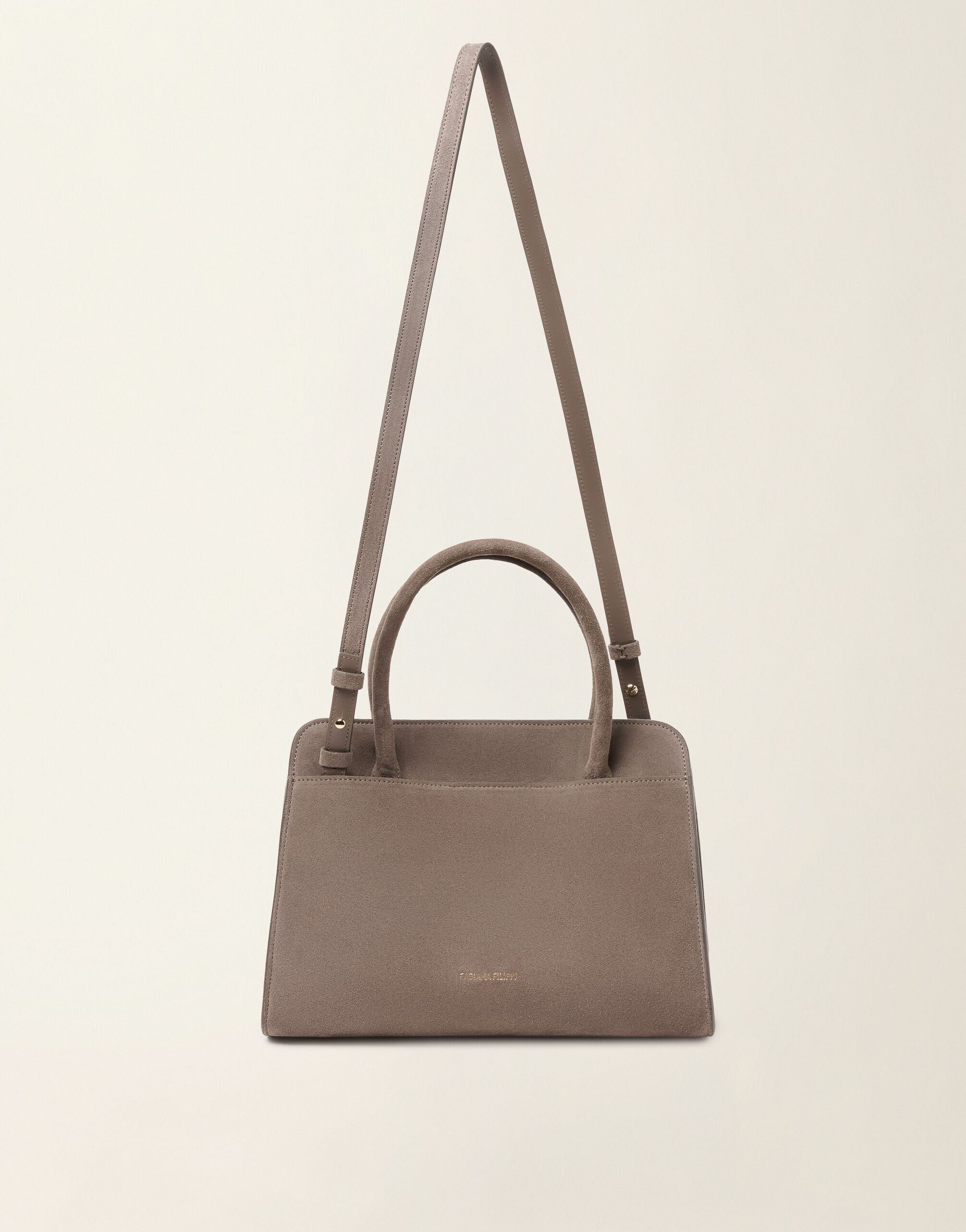 Fabiana Filippi Sac à main moyen en daim, moka meringue Moka meringue BGD216A852M5000000