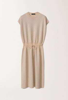 Fabiana Filippi Cotton dress with lurex, sand AQUAGREEN ABD275F625L2330000