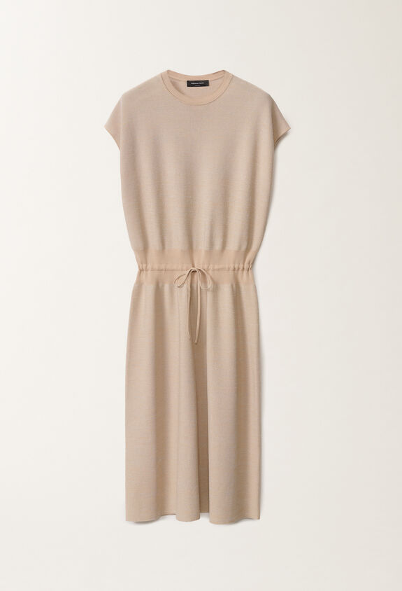 Fabiana Filippi Cotton dress with lurex, sand SAND ABD275F625L2330000